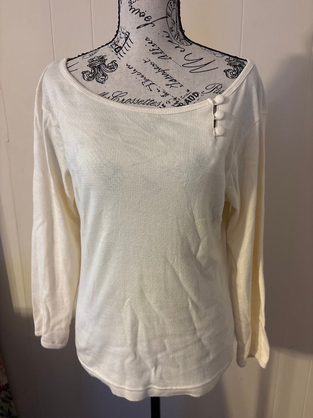 Weatherproof Garment Company Beige Top Sz Medium